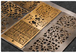 نمونه قطعه فلزی اچ شده